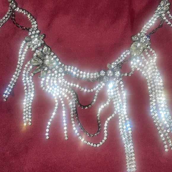 Express Draped Fringe Chain Necklace - Picture 5 of 9